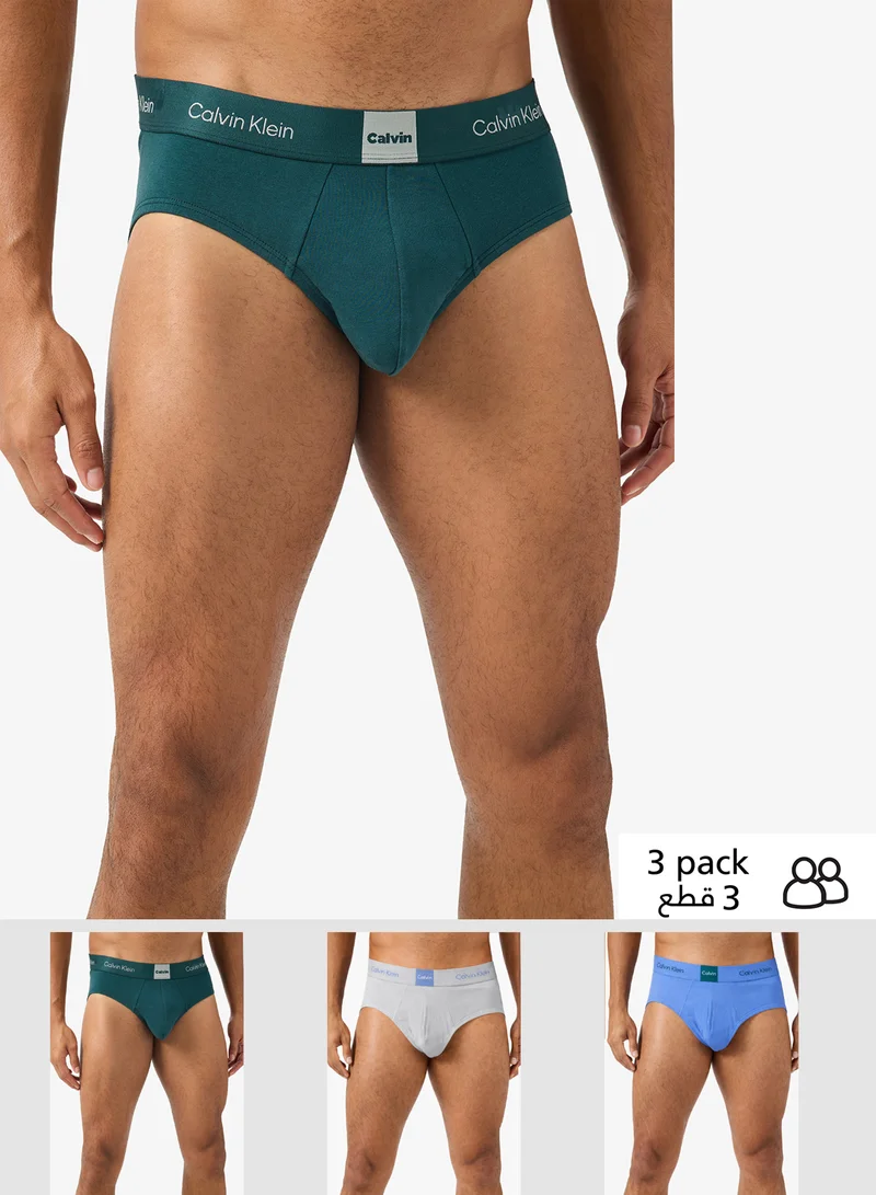 CALVIN KLEIN 3 Pack Briefs - Icon Logo Graphic